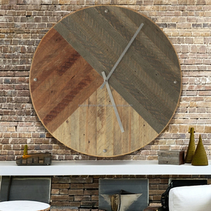 Madera silenciosa sala de estar comedor decoración del hogar casa de madera decoración Relojes de pared de la India - Product Image 1