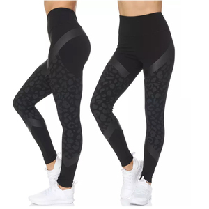 Leggings de sport personnalisés pour femmes, taille haute, pour la gym et le yoga, sublimés, en Spandex et Nylon, OEM en gros - Product Image 4