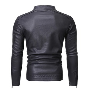 100% <b>Top</b> <b>High</b> Quality Comfortable Breathable Men Black Cow Skin <b>Leather</b> Jacket Winter Warm Long Sleeve Stand Collar Streetwear - Product Image 4