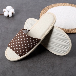 Pantuflas Desechables <span class=keywords><strong>de</strong></span> Lino con Logotipo Personalizado al por Mayor, Pantuflas <span class=keywords><strong>de</strong></span> Lujo <span class=keywords><strong>para</strong></span> Hotel, Spa y Habitaciones, con Punta Abierta, <span class=keywords><strong>para</strong></span> <span class=keywords><strong>Hombres</strong></span> y Mujeres - Product Image 4