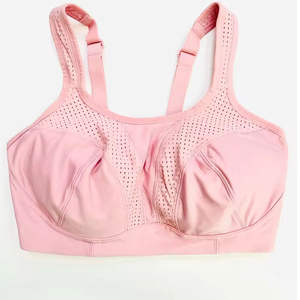 Soutien-gorge de sport respirant à maintien élevé pour femme, avec bretelles avant réglables, coussinets amovibles et décoration en cristal, séchage rapide - Product Image 1