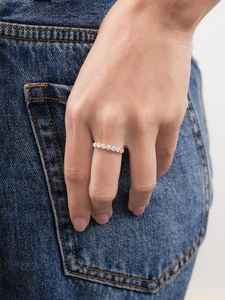 Bague demi-éternité en diamant rond cultivé en laboratoire, or jaune 14 carats pour femmes, alliance de mariage, cadeau de promesse pour petite amie - Product Image 2