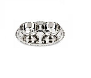 Plateau de service ovale de haute qualité, en métal poli, finition élégante et solide, pour usage résidentiel, compatible lave-vaisselle, à bas prix - Product Image 4