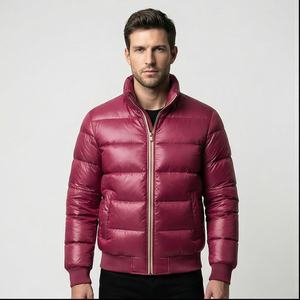 Manteau en duvet d'hiver pour hommes en vente tissu en toile Style de rue haute avec col montant à la mode au Pakistan pour hommes - Product Image 1