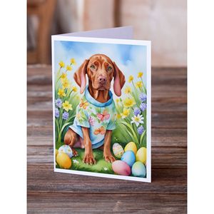 Vizsla Easter Egg Hunt Whimsical A7 Tamaño 5x7 Tarjetas de notas en blanco Paquete de 8 con sobres para saludo y escritura de notas - Product Image 2