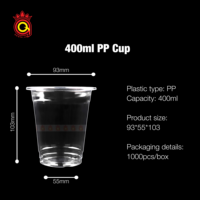 Fabricant vietnamien de gobelets en plastique transparent à paroi simple, écologiques et jetables en PP pour boissons froides, café, smoothies