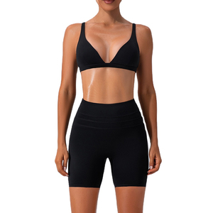 Women's Running Yoga Gym Sport Biker Butterfly Mid Elastic Waist Spandex Quick Dry Shorts Tennis Summer Youth Girls <b>Flowy</b> - Product Image 4