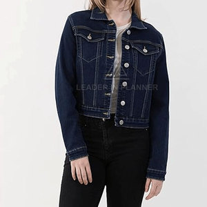 บริการ OEM เสื้อแจ็คเก็ตยีนส์ผู้หญิงคุณภาพสูง ออกแบบตามสั่ง ดีไซน์ใหม่ ผลิตในปากีสถาน - Product Image 2