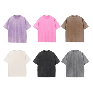 Best Quality Vintage <b>Men's</b> Oversized T-Shirt 230 GSM 100% Cotton Short Sleeve O-Neck Solid Color Jersey Washed Fit <b>for</b> <b>Men</b> - Product Image 3