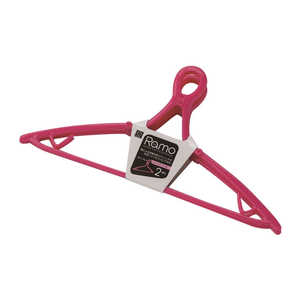 RAMO Cintre en plastique rose, 2 pièces, design de crochet - Product Image 1