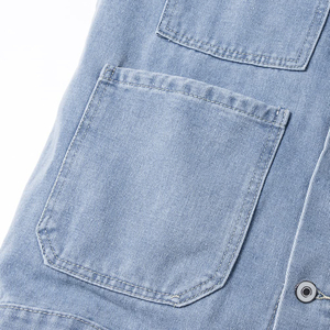 Respirant haute qualité Denim gilet hommes Style décontracté Slim Fit vêtements de plein air Look décontracté poches Streetwear sans manches Denim gilet - Product Image 4