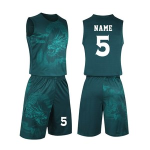 Ensemble de maillot de basketball personnalisable, débardeur sans manches et short, unisexe, séchage rapide, 100% polyester, taille adulte, service OEM, impression frontale - Product Image 2