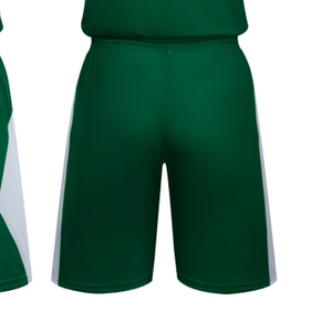 Unisex Green Basketball Jersey Set Sleeveless <b>V</b>-<b>Neck</b> Moisture Wicking Polyester Shorts Elastic Waist All Seasons - Product Image 6