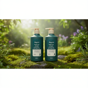 Ensemble shampooing et après-shampooing lissant Aesyumi Nokcha Jinaek pour cheveux gras avec acide salicylique et romarin 1000ml - Product Image 3
