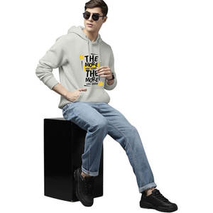 Vente en gros de sweats à capuche en molleton pour hommes, couleur unie, décontractés, respirants, coupe-vent, tricotés, avec logo personnalisé, 100% coton - Product Image 3