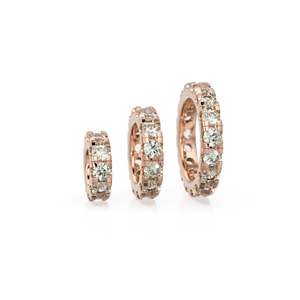 Breloque ronde en or 14 carats avec améthyste verte, Breloque roue d'améthyste, Support de breloque rond, Connecteur de bande éternité en améthyste ronde - Product Image 5