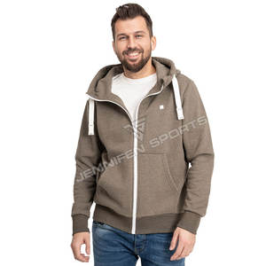 Nueva Moda Hombre Otoño Invierno Sudadera con Cremallera Estilo Urbano Manga Larga Holgada Color Sólido Blusa Casual de Forro Polar con Capucha - Product Image 1