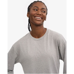 T-shirt décontracté à manches longues et col rond pour femme, style urbain, très extensible, amincissant, sous-vêtement de base - Product Image 6