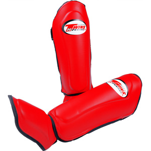 New Adult Twins Muay Thai Shin Pad Professional Training Real Cowhide Leather <b>Boxing</b> Shin Guard Buckle Lightweight Leg - Product Image 1