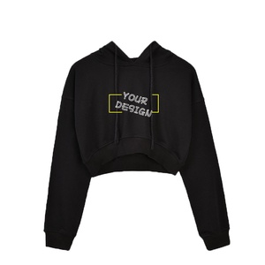 Sweat à capuche pour femme, sweat-shirt design personnalisé de haute qualité, haut court - Product Image 2