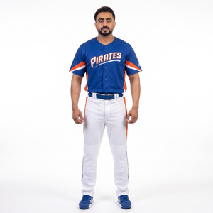 Maillot de baseball personnalisé entièrement sublimé, uniforme OEM pour équipes scolaires et ligues amateur, en polyester avec logo brodé - Product Image 1