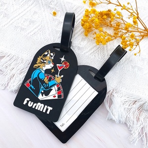 Fabricación de dibujos animados de PVC personalizado 3D PVC suave etiquetas de equipaje de viaje etiqueta de nombre tarjetas de embarque para bolsa, Marktex - Product Image 2