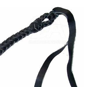 Fouet d'équitation avec manche durable et attache en cuir, fouet de compétition pour le dressage et le saut d'obstacles en cuir PU - Product Image 2