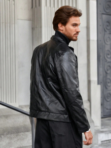 Wholesale Custom Unisex <b>Winter</b> <b>Leather</b> <b>Jacket</b> Breathable Fleece Waterproof Front Hood OEM Cheap Price - Product Image 6
