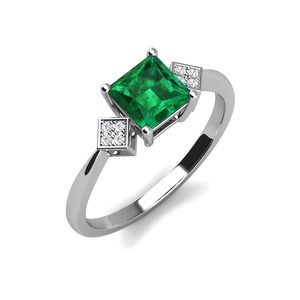 Joyas de plata <span class=keywords><strong>2022</strong></span> para mujer, anillos de compromiso de Esmeralda verde de 925 quilates con corte de cojín, joyería <span class=keywords><strong>Destiny</strong></span>, 1,25 - Product Image 1