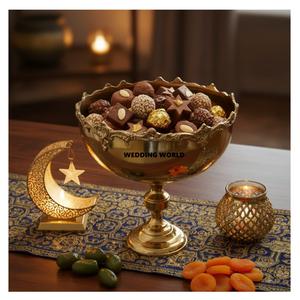 Bol à chocolat en acier, décoration de table pour le Ramadan, bol à bonbons de luxe, nouveauté très vendue, spécialement conçu pour l'Arabie Saoudite - Product Image 6