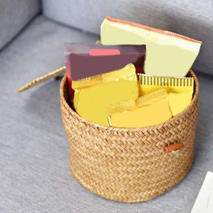 ตะกร้าหวายทรงกลมพร้อมฝาปิดแบบสแนปออน ตะกร้าเก็บของทำมือ ขายส่ง เป็นมิตรกับสิ่งแวดล้อม ผลิตในเวียดนาม - Product Image 4