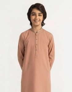 Boys Traditional Cotton Kurta Regular Fit Ankle-Length India Pakistan Style Casual All Seasons - Product Image 1