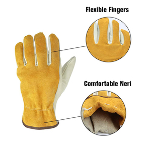 Unisex Sheep Skin & Cowhide Driver Working <b>Gloves</b> Full Grain Safety Rigger <b>Gloves</b> with PU Coating Customizable for Adults - Product Image 6