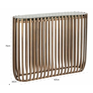 Modern Steel <b>Console</b> <b>Table</b> with <b>Marble</b> <b>Top</b> Midcentury Modern Handmade Apartment & Hotel Living Room Furniture with Leg Base - Product Image 1