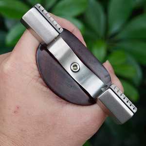 มีดพกด้ามไม้ใบตรงพร้อมโครงอะลูมิเนียม - Product Image 4