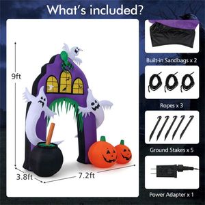 9 Feet Halloween Inflatable Archway Outdoor Holiday Yard Decorations for Festive Spooky Ambience - Product Image 2