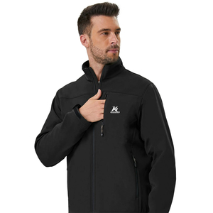 School Uniform Softshell Jacket with <b>Black</b> Colors Waterproof <b>Windbreaker</b> Fabric Warm Fleece Lining and Personalized School Logo - Product Image 5