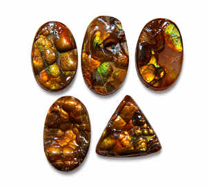 Natural Fire Agate Druzy Cabochon Mix Shape Smooth Loose Stone Wholesale - Product Image 1