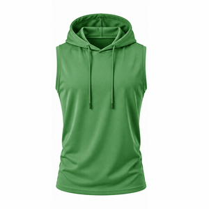 Blank Men Sleeveless <b>Hoodie</b> Cotton French Terry Fitness Training <b>Hoodie</b> Custom Apparel OEM ODM Factory Direct Sleeveless <b>Hoodie</b> - Product Image 3