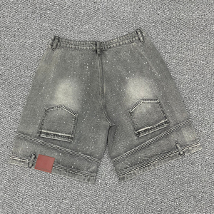 Shorts en jean rétro respirants pour hommes, personnalisés avec logo, haute qualité, 2026, services OEM et ODM - Product Image 2