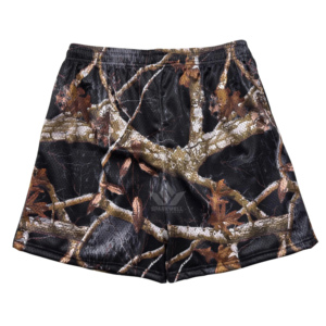 Men's Orange Black <b>Abstract</b> <b>Print</b> Sports Shorts Quick Dry Breathable Mesh Fabric Elastic Drawstring Waist Casual Athletic - Product Image 4