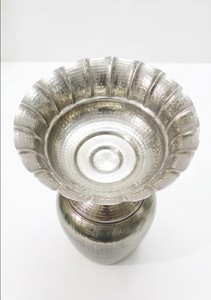 Look chic chaud Vase à fleurs nickelé avec support de Base de couleur bicolore métal aluminium fait Vase de table fantaisie à bon prix - Product Image 2