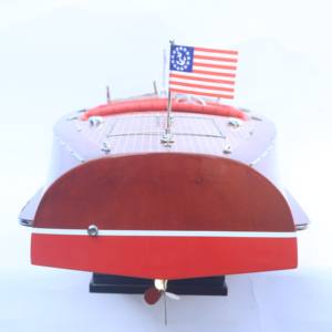 CHRIS CRAFT BARREL BACK 1940 - Bateau à moteur américain - Modèle en bois artisanal de bateau à moteur américain - Product Image 6