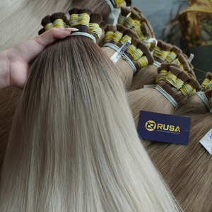 Vente en gros d'usine, cheveux vietnamiens vierges personnalisés, extensions de cheveux de haute qualité, couleur blonde, longueurs de 10 à 34 pouces - Product Image 4