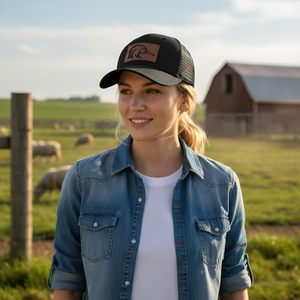 Casquette Trucker Unisexe à Fermeture Snapback avec Patch en Cuir, Chapeau Décontracté d'Extérieur, Personnalisation OEM en Gros - Product Image 6