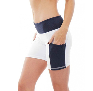 Shorts Deportivos de Yoga de Cintura Alta, Transpirables, Absorbentes de Sudor, con Botones, Diseño de Lazo, Tiras Reflectantes, Malla Hueca Anti-Reflejante, Novedad de Verano - Product Image 3