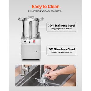 Robot da Cucina da 4,3 Litri con 2 Lame a S Extra e Acciaio Inossidabile per Uso Alimentare per Tritare e Sminuzzare - Product Image 6