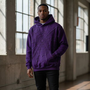 Sudadera con capucha unisex al por mayor, chándal liso con estampado gráfico 555555, forro polar, estilo urbano, OEM - Product Image 5
