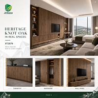Panneau de bois aggloméré orienté (OSB) mélaminé Jinbase SXT2879 Heritage Knot Oak 18 mm E0 1220x2440 mm pour meubles et menuiseries