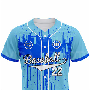 Custom 100% Polyester <b>Baseball</b> Jersey Uniform <b>Set</b> Moisture Wicking Breathable Four-Way Stretch Eco-Friendly Sublimation Team - Product Image 4